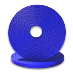 BioThane® Modul 19 mm, Model: lang, Stahl silbern / blue