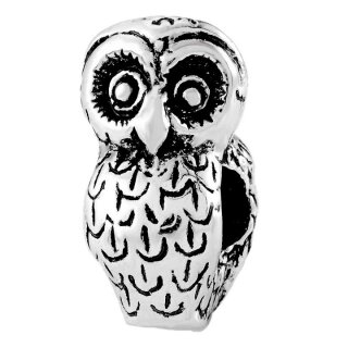 Antiksilber Bead "Owl"