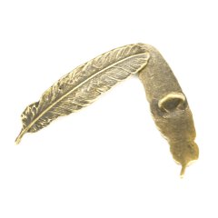 Concho m. Ring, grosse Feder bronze