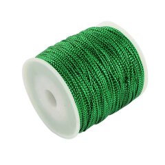 Metallic Cord ca. 1.0 mm grün-glänzend 100 m