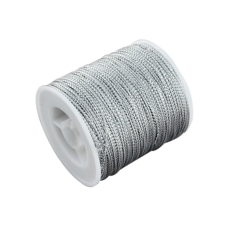 Metallic Cord ca. 1.0 mm silber-glänzend 100 m