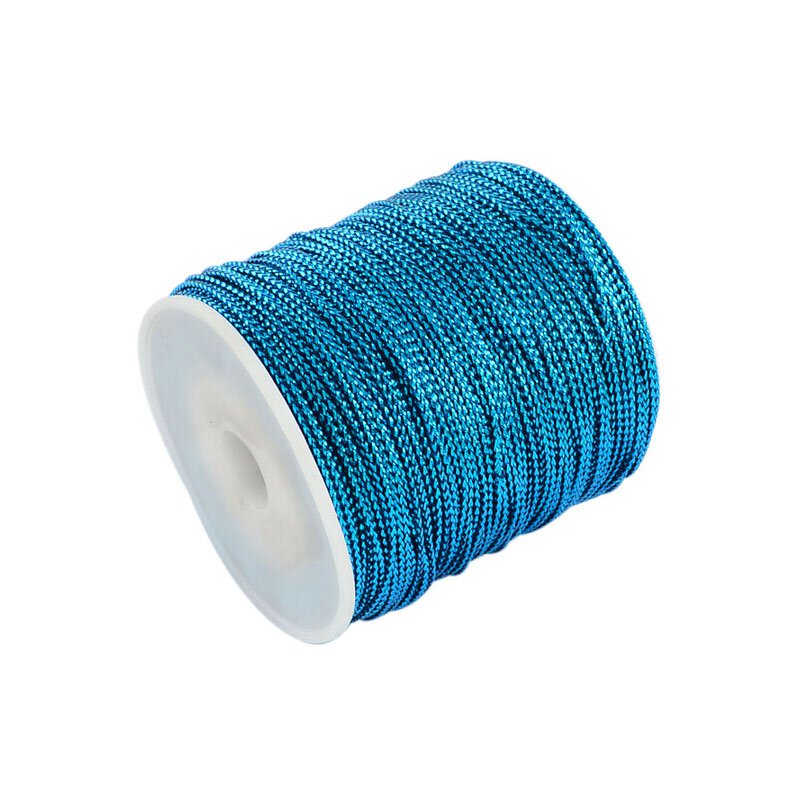 Metallic Cord ca. 1.0 mm hellblau-glänzend 100 m