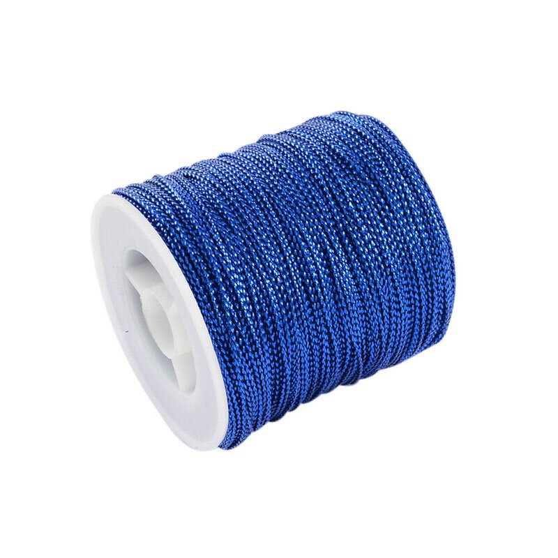 Metallic Cord ca. 1.0 mm blau-glänzend 100 m