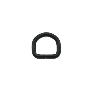 Stahl Halbrundring, D-Ring schwarz 13 mm