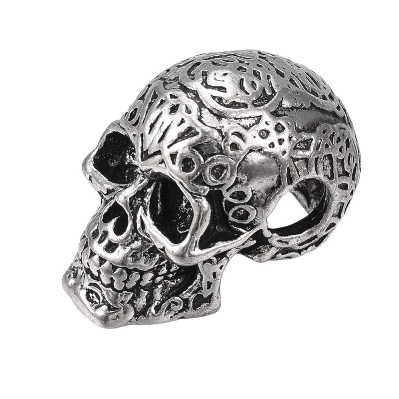 Grosser Metall-Skull mit horizontaler Bohrung