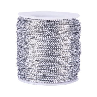 Metallic Cord ca. 2.0 mm silber-glänzend 40 m
