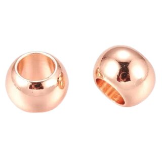 Messing Kugel- Bead rosé gold, Loch Ø:...