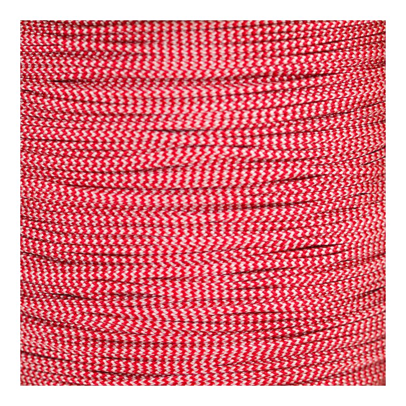 Paracord Typ 1 imperial red / white shockwave