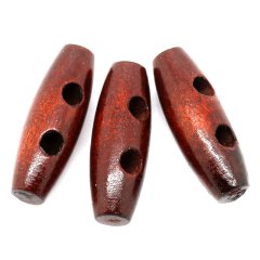 Holz Knebelverschl&uuml;sse rot braun