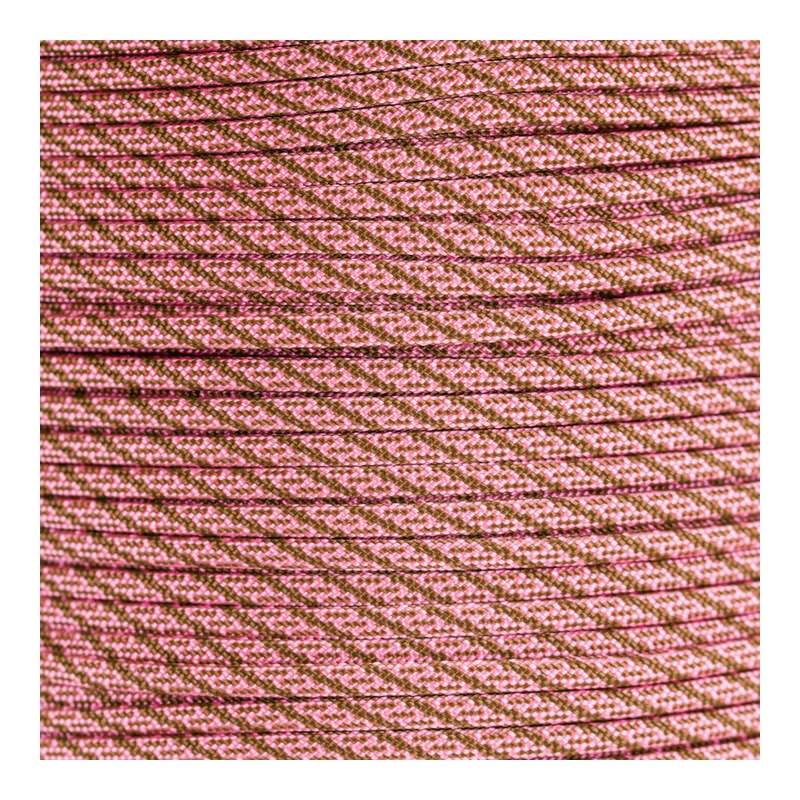 Paracord Typ 3  Helix DNA  rose pink - f.s brown