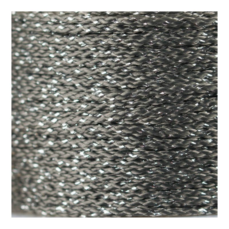 MicroCord 1.18mm charcoal grey / silver metal x