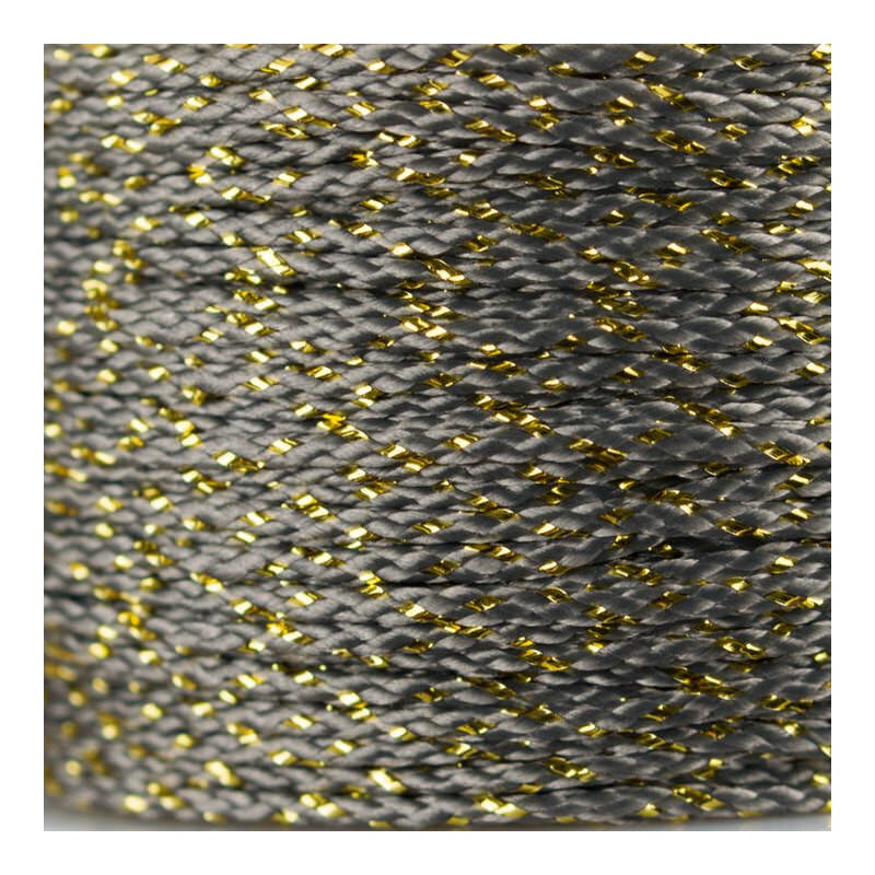 MicroCord 1.18mm charcoal grey / gold metal x