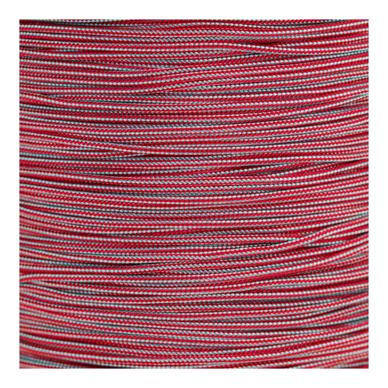 Paracord Typ 1 turquoise / imperial red stripe