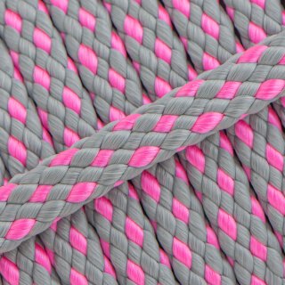PPM Hohlseil 8mm dotted cement & neon pink