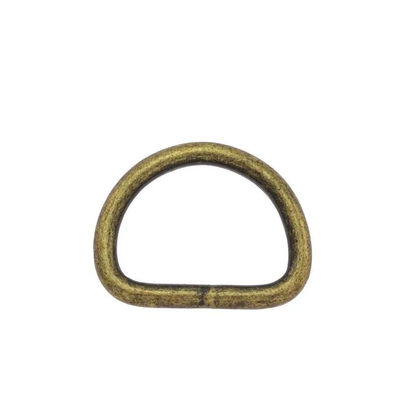 Stahl Halbrundring, D-Ring Antikes Messing 20 mm