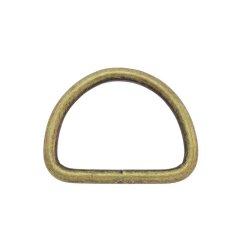 Stahl Halbrundring, D-Ring Antikes Messing 25 mm