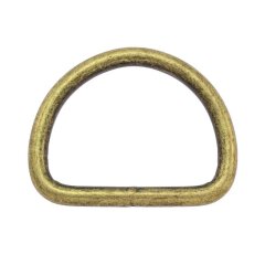 Stahl Halbrundring, D-Ring Antikes Messing 40 mm