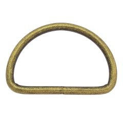 Stahl Halbrundring, D-Ring Antikes Messing 50 mm