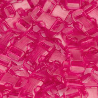 Bunte halbtransparente 10mm Verschlüsse pink