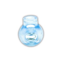 Kordelstopper Kugel klein halbtransparent baby blau