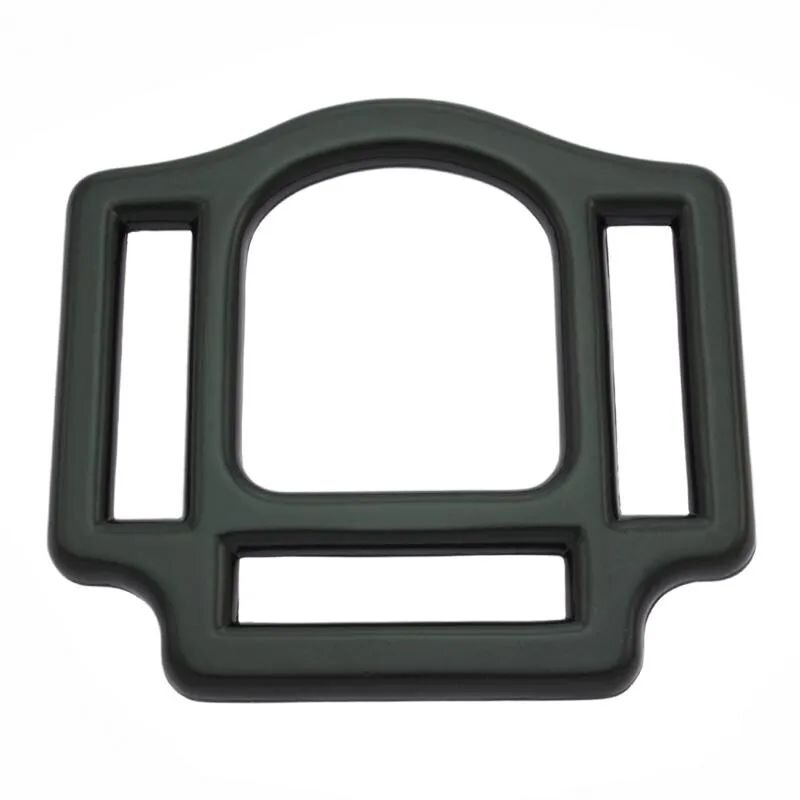 Halfterquadrat mit 3 Öffnungen - schwarz 25 mm
