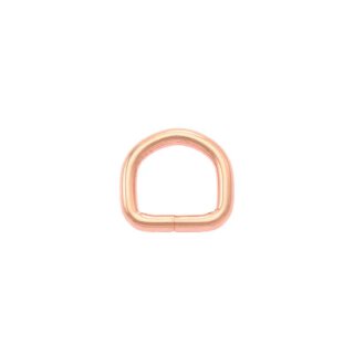 Stahl Halbrundring, D-Ring ros&eacute; gold 13 mm
