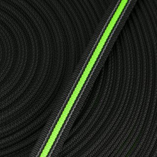 Antirutsch Gurtband 20mm schwarz-fluor grün