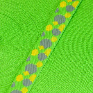 Gurtband mit Blubber Blasen grün 25 mm
