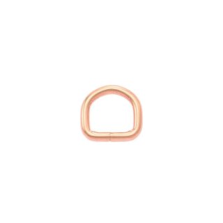 Stahl Halbrundring, D-Ring ros&eacute; gold 10 mm