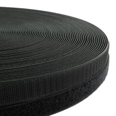 Klettverschluss - Velcro - schwarz 20 mm