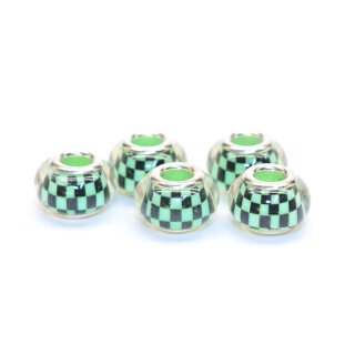Acrylbead Race - 5er Set grün