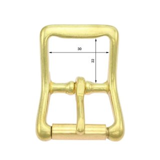 Gebogene Island-Rollschnalle aus Messing 30 mm