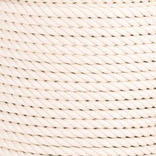 Baumwoll Seil 12mm gedreht, cremig-weiss