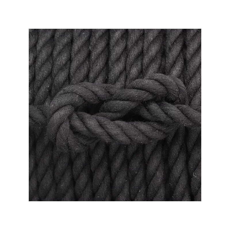 Baumwoll Seil gedreht 10mm black