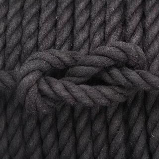 Baumwoll Seil gedreht 10mm black