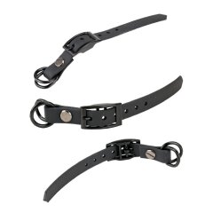 BioThane&reg; Modul 13 mm, Model: kurz, Stahl schwarz - wine