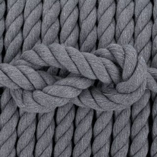 Baumwoll Seil gedreht 10mm dark grey