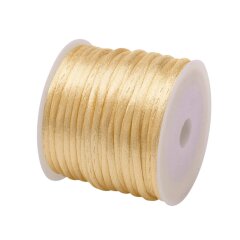 Satinkordel 2mm, 10m hell gold