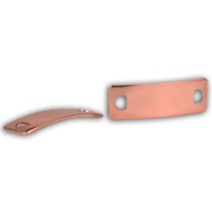 Schild zur individuellen Gestaltung (42 x 14 mm) Edelstahl ros&eacute; gold
