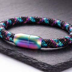 Magnetverschluss Edelstahl Neo Chrome 19 x 10 mm, Loch 6 mm