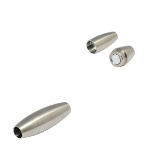 Magnetverschluss Edelstahl 30 x 10 mm, Loch 5 mm