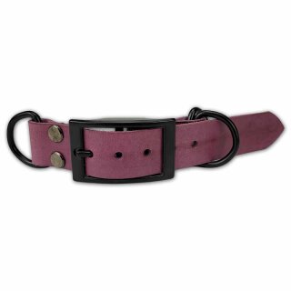 Novara Leder Modul 25 mm, Model: lang, mauve Matt schwarz