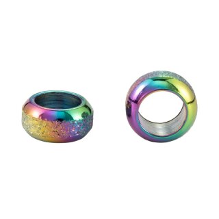 Edelstahl Bead "Frosted Luna" neo chrome