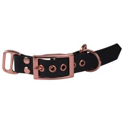 BioThane&reg; Modul 25 mm, mit Schieber und &Ouml;sen, Model: lang, Premium Ros&eacute; Gold tan