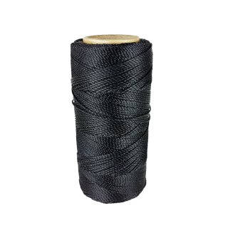 Linhasita Gewachstes Polyester Cord (PE-4), 1 mm, Farbe: PRETO