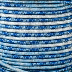 Smooth Wave Cord 10 mm - Silber, Blau & Hellblau