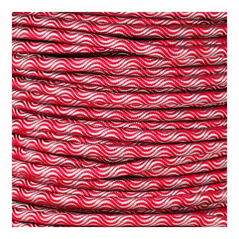 Smooth Wave Cord 10 mm - Rot & Silber