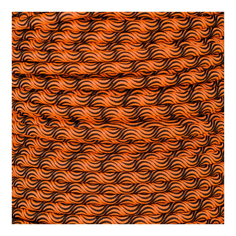 Smooth Wave Cord 10 mm - Orange & Schwarz