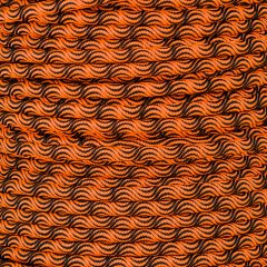 Smooth Wave Cord 10 mm - Orange & Schwarz