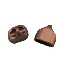 Doppelendkappe für Seile dark coffee matt 2 x 8 mm